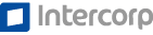 logo intercorp, cliente anterior arenado con diseño en mamparas
