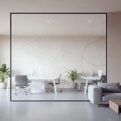 impresiones transparentes para oficinas modernas